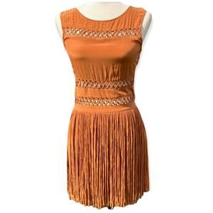 OPENING CEREMONY Cutout Fringe Southwestern Sleeveless Dress Festival